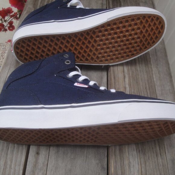 NEW VANS Men's Shoes Dress Blue or Navy-Blue Winston High-Top 9.5 - Picture 6 of 7